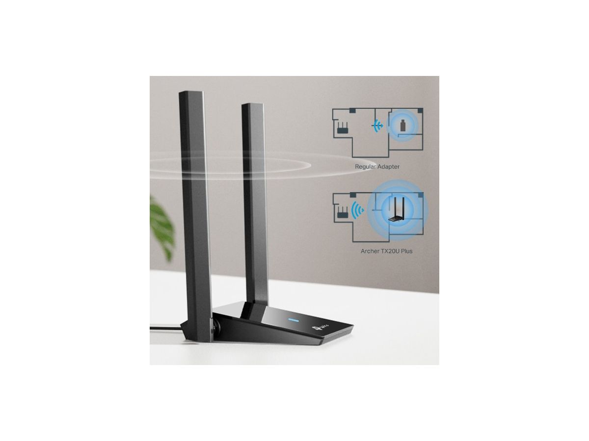 TP-LINK Archer TX20U Plus Archer TX20U Plus AX1800 Wi-FI 6 USB Adapter (4897098687888)