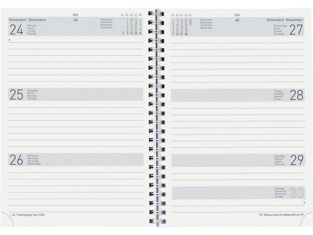 BIELLA GA Dispo Term Wire-O 2026 808535000026U 1W/2S Cylar ML 14.5x20.5cm (7611365524112)