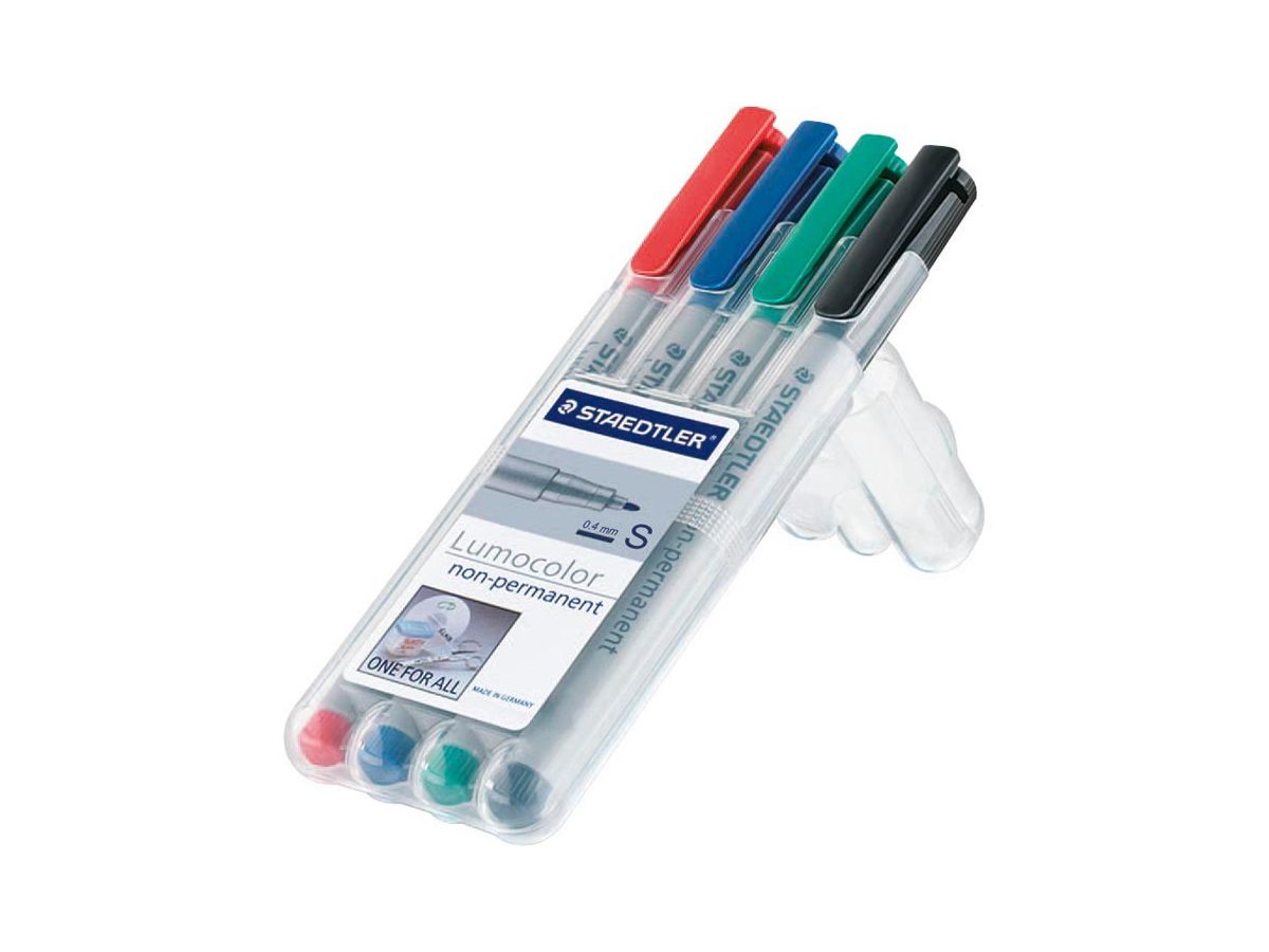 STAEDTLER Lumocolor non-perm. S 311 WP4 4 couleurs ass. (4007817307748)