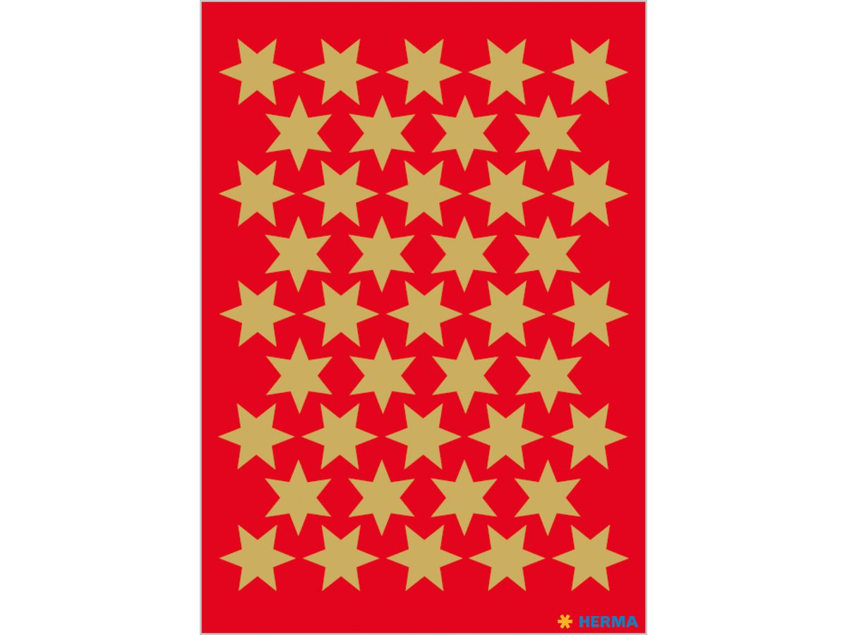 HERMA Sticker Sterne 14mm 3903 gold 195 Stück/3 Blatt (4008705039031)