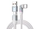 STATIK PowerPivot Pro Nylon Braided PUP-0455-6FT-CC-WHT USB-C to C, 2m,100W White (0810024057696)