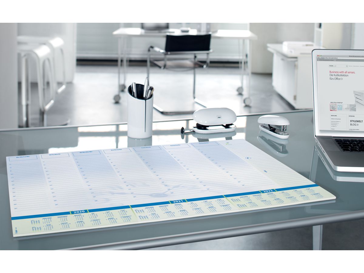 SIGEL Schreibunt. Time 3J. 59.5x41cm H6350 blau, beschreib., Mo-So 30 Bl. (4004360767234)
