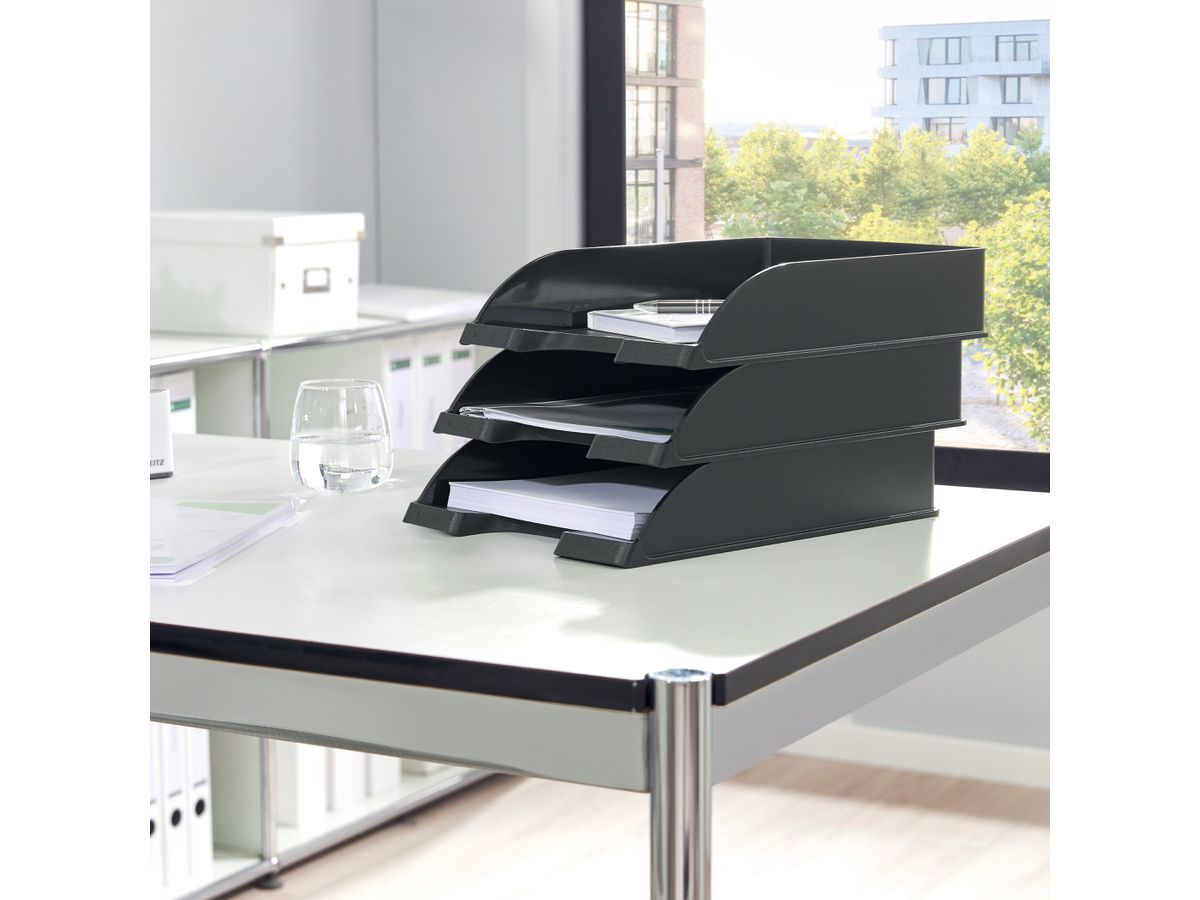 LEITZ Briefkorb Plus A4 52270095 schwarz (4002432311095)