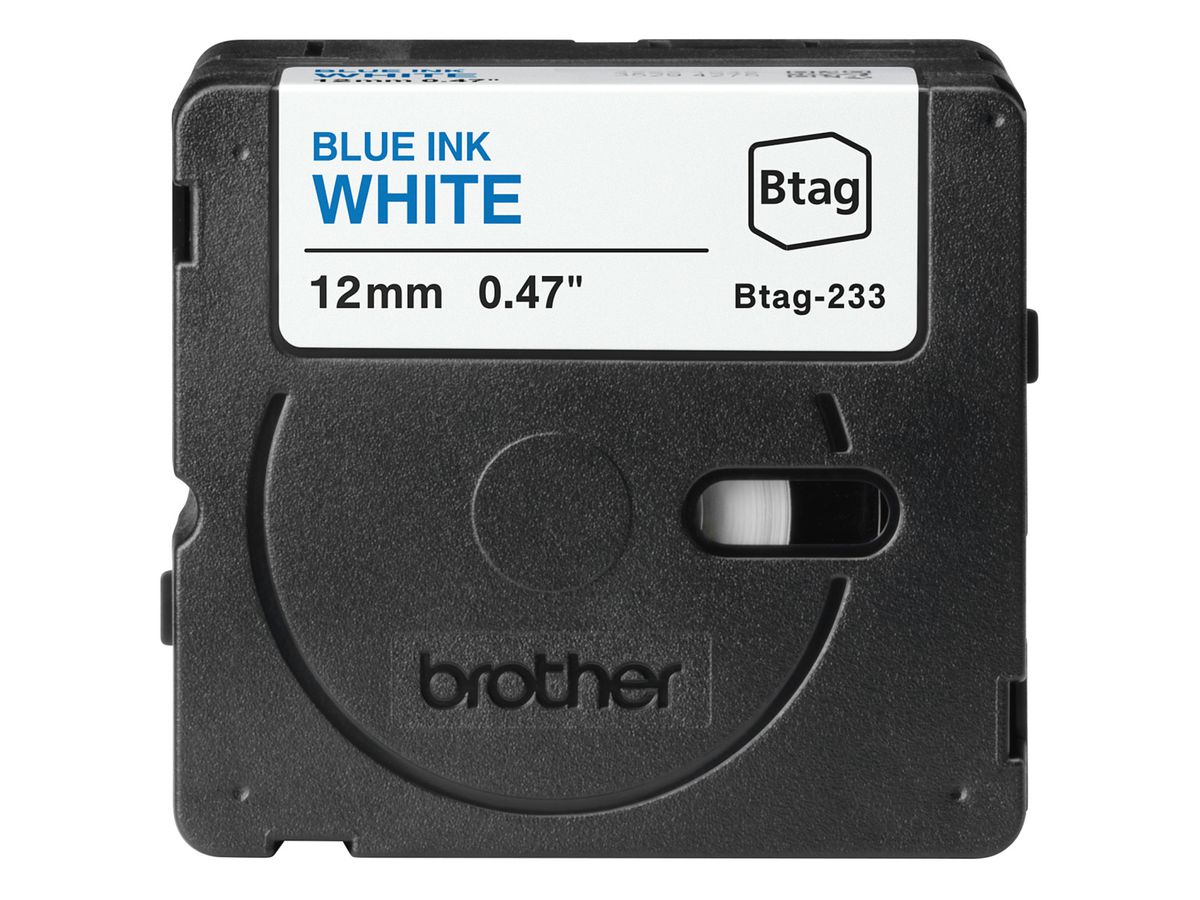 PTOUCH Band blau/weiss n. laminiert BTAG-233 PT-N10/N20/N25BT 12 mm (4977766835855)