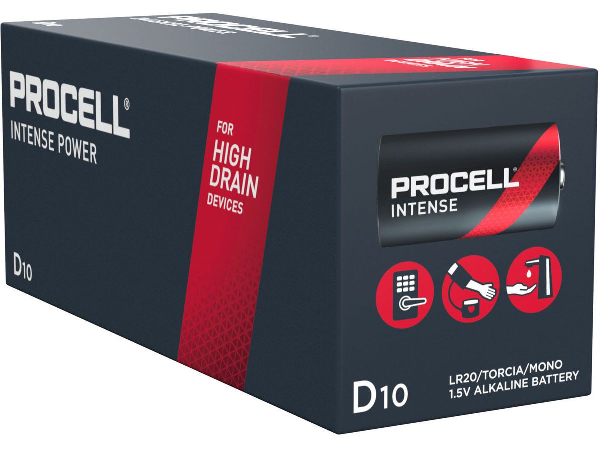 DURACELL Batterie PROCELL 15476mAh PC1300 D, LR20, 1.5V 10 Stück (5000394137011)