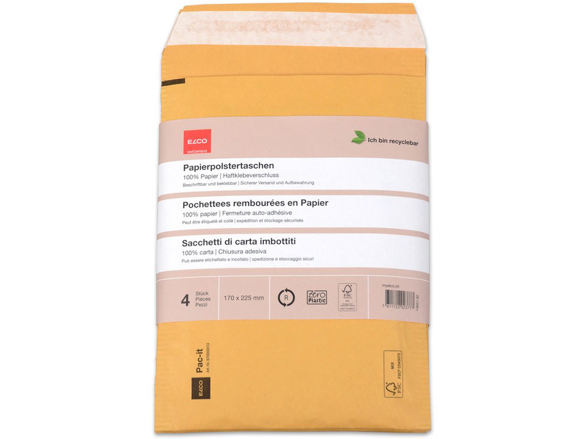 ELCO Papierpolstertasche 74651.92 170 x 225mm, braun 4 Stk. (7611722023777)