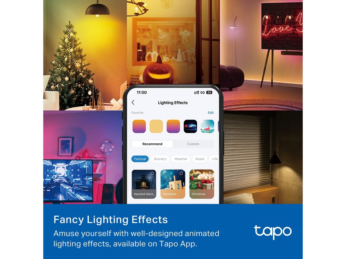 TP-LINK Smart Light Bulb, E14 Multic. Tapo L430C(2-pack) (1210002607131)