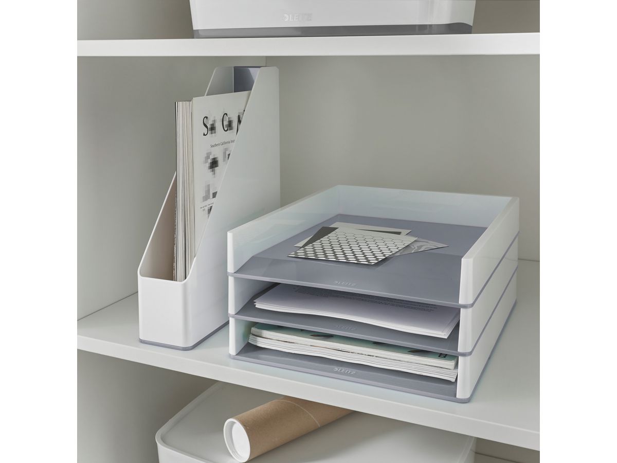 LEITZ Stehsammler WOW Duo Color A4 53621001 weiss/grau (4002432113620)