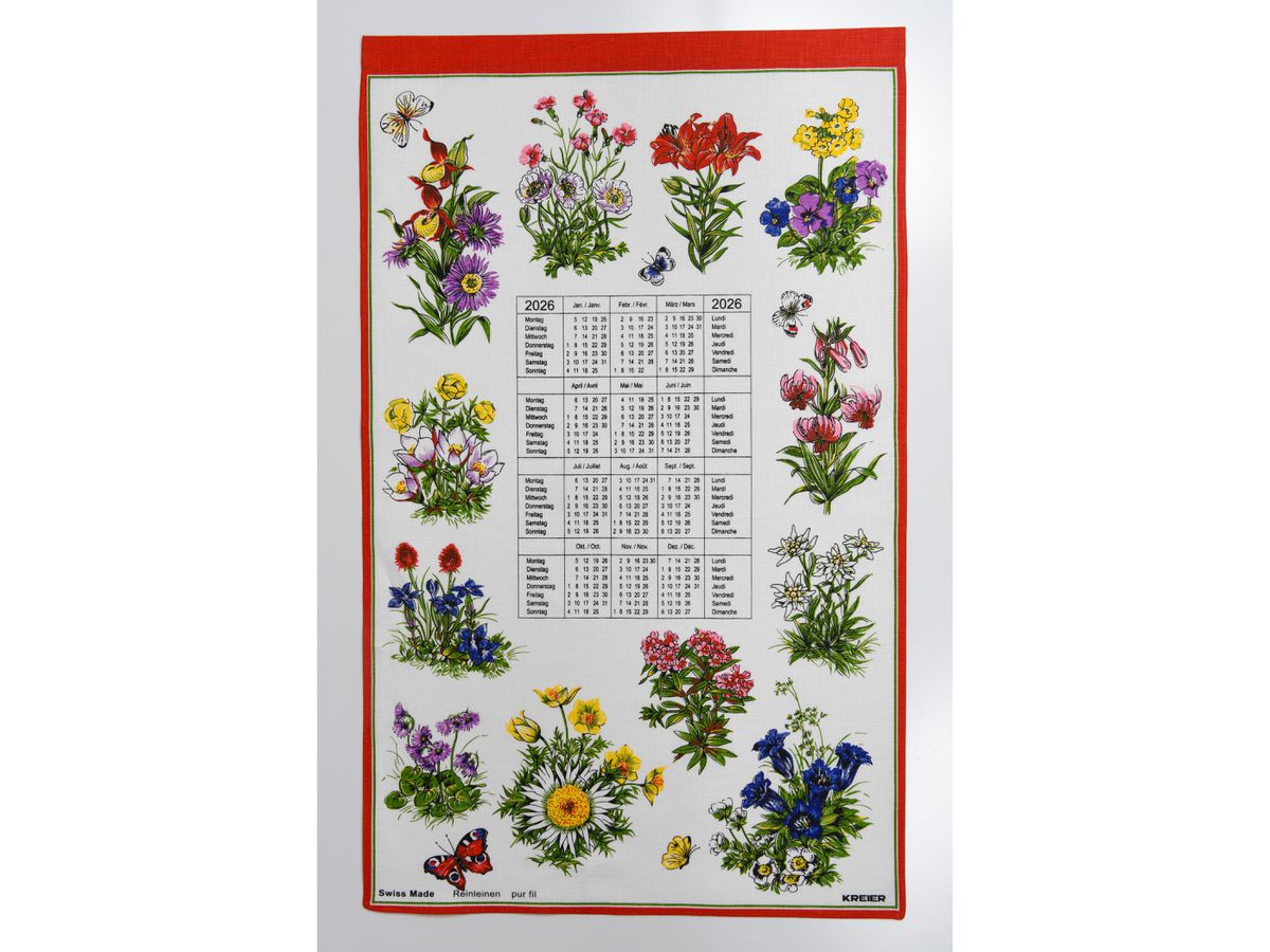 DOERIG Alpenblumen Reinleinen 2026 19.2659 1J/1S ML 40x70cm (7630922105854)