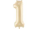 PARTYDECO Palloncino in foil no. 1 72cm FB230P-1-013 beige (5904555034983)