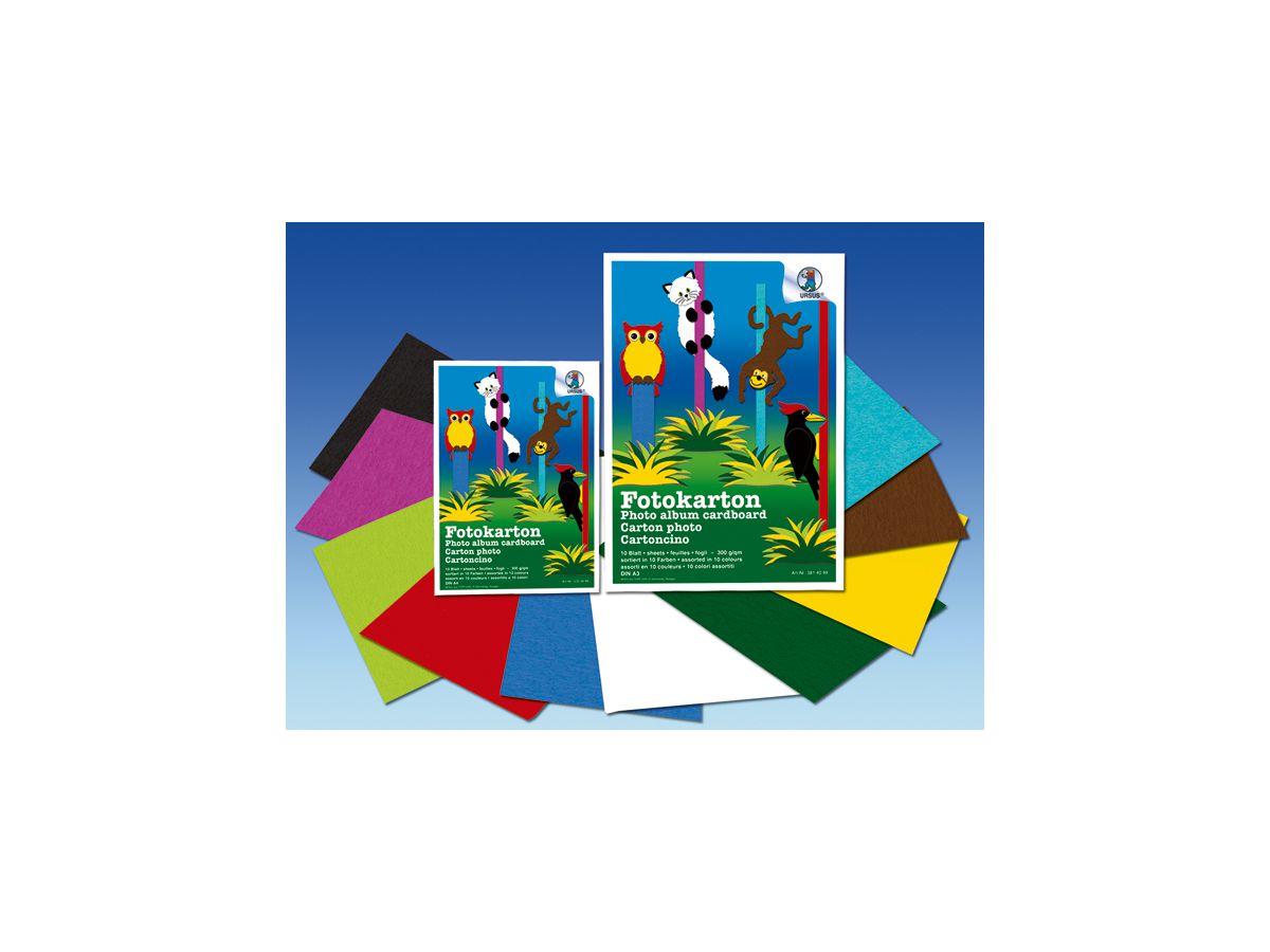 URSUS Carton photo A4 3704699 300g,10 couleurs ass. 10 flls. (4008525183372)