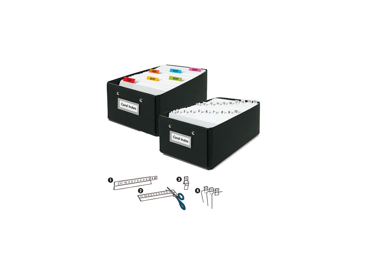 3L Kartenreiter bedruckt 10x150mm 10503 weiss, selbstklebend 5 Stück (5701193008686)