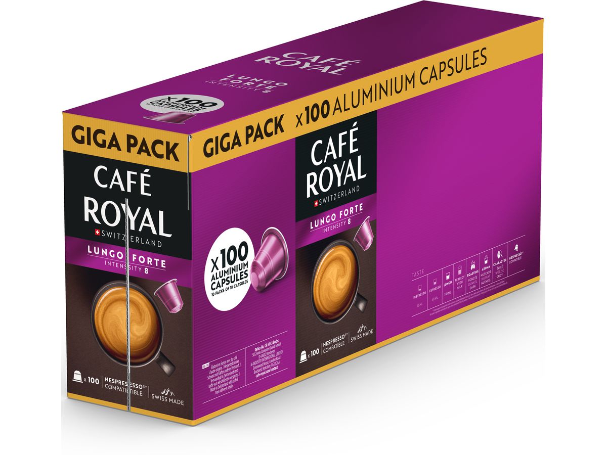 CAFE ROYAL Caffè in capsule XXL 10184846 Lungo Forte 100 pz. (7617014200567)