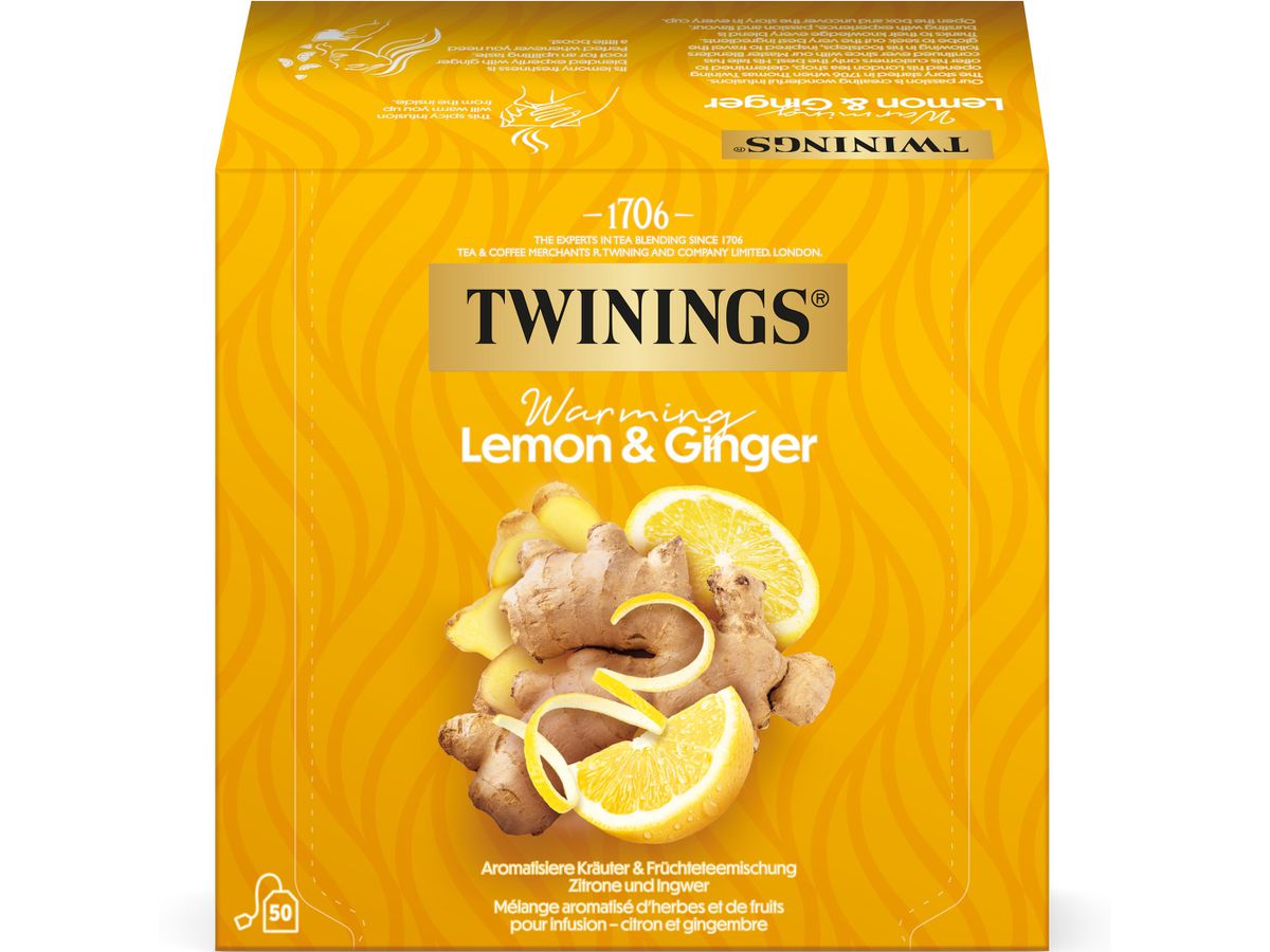 TWININGS Warming Zitrone & Ingwer 100016323 Beutel 1.5g, 50 Stk. (0070177228866)