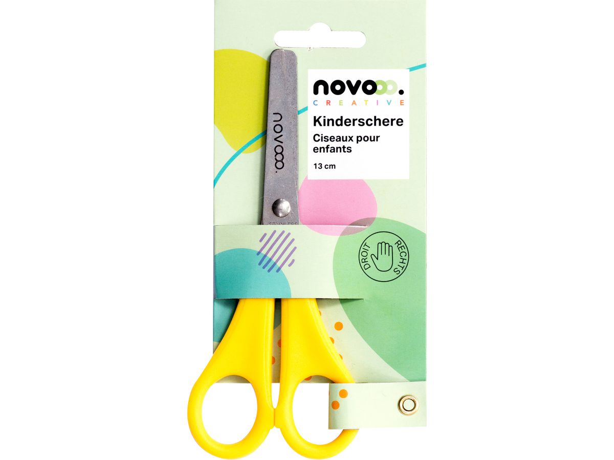 NOVOOO Kinderschere 13cm E-120591 MTH für Rechtshänder assortiert (9010729007298)