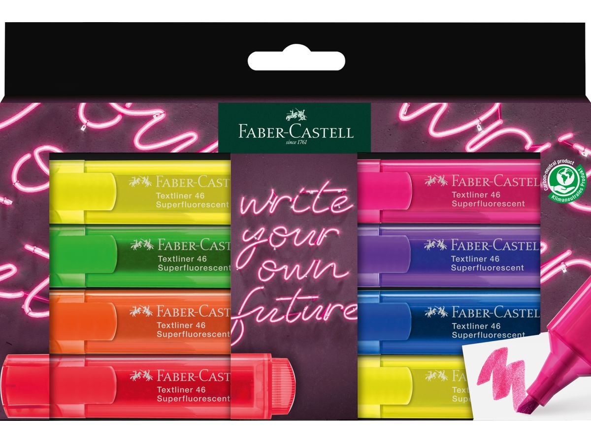 FABER-CASTELL Textliner TL 46 254601 8er Etui GenZ (4005402546015)