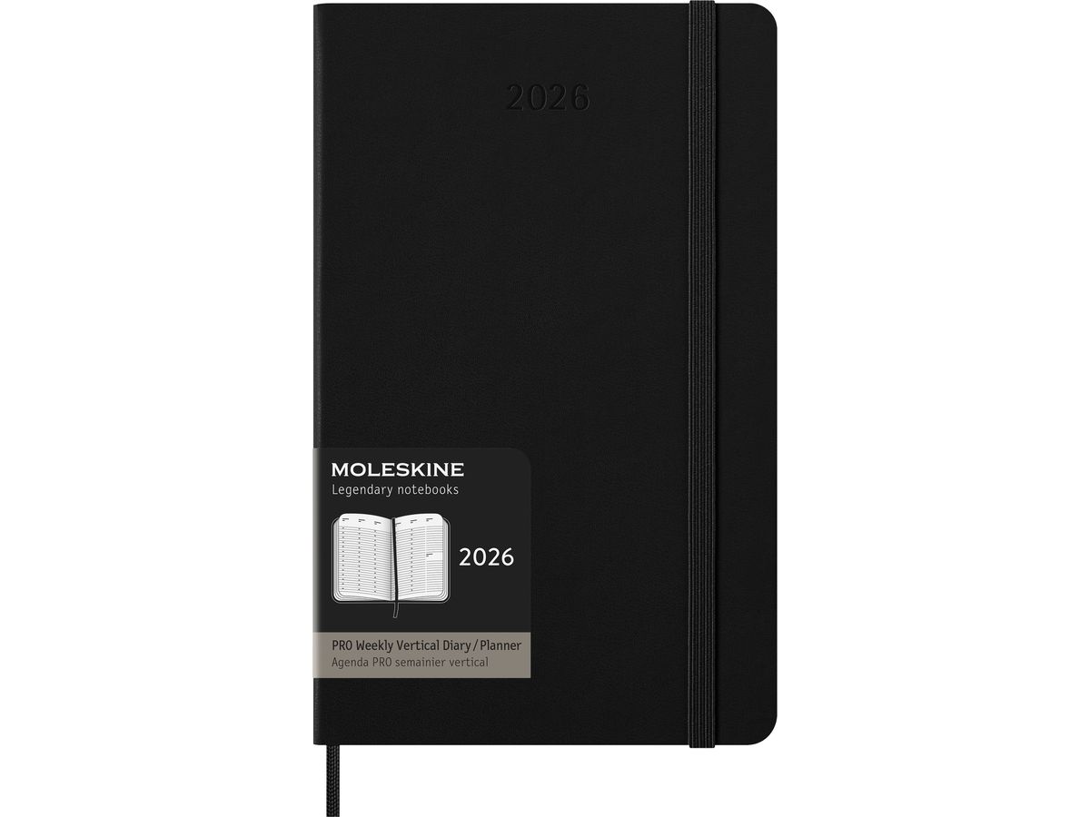 MOLESKINE Agenda Pro Large 2026 DHB12PRO3Y26 1S/2P noir HC 13x21cm (8056999274658)