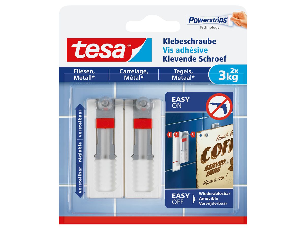 TESA Verstell.Klebeschraube 3 kg 777650000 Fliesen & Metall (4042448340412)
