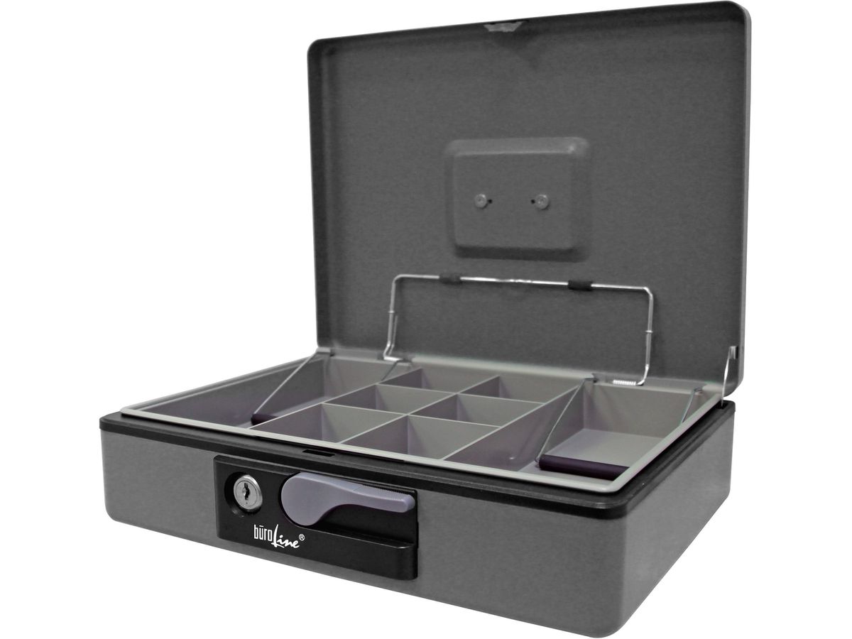 BÜROLINE Cassetta soldi 30x23x8cm 168439 grigio 8 pezzi (7612532013491)