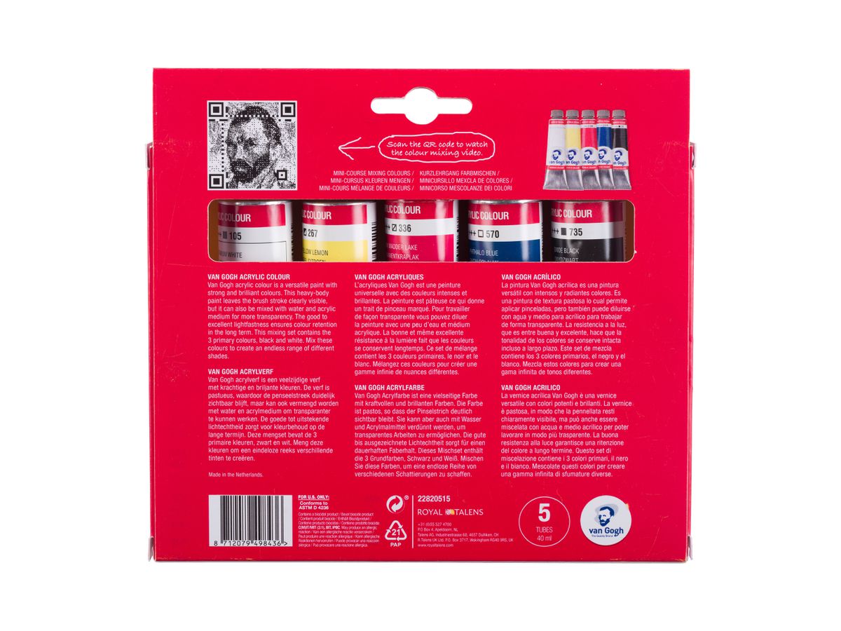 VAN GOGH Colori acrilici 22820515 5x40 ml (8712079498436)