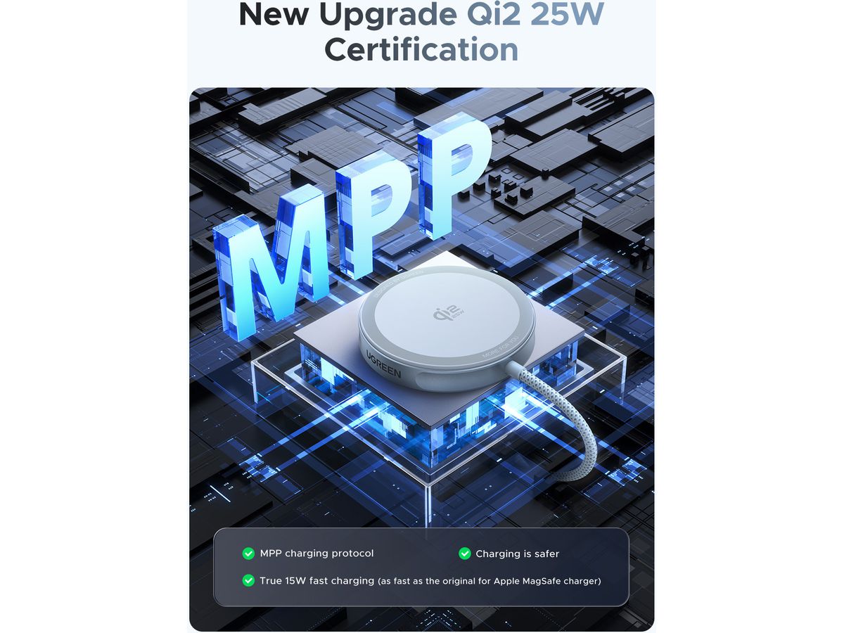 UGREEN Magnetic Charger 25W 55959 Wireless, Qi2.2 (6941876259595)