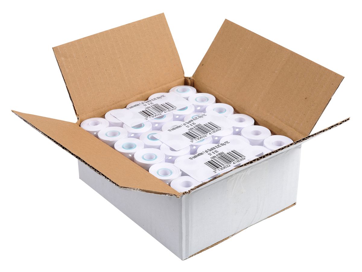 EXACOMPTA Rollen Offset Papier 10 Stk. 41806E 57x25mmx6.5m für Kasse (3130632418069)