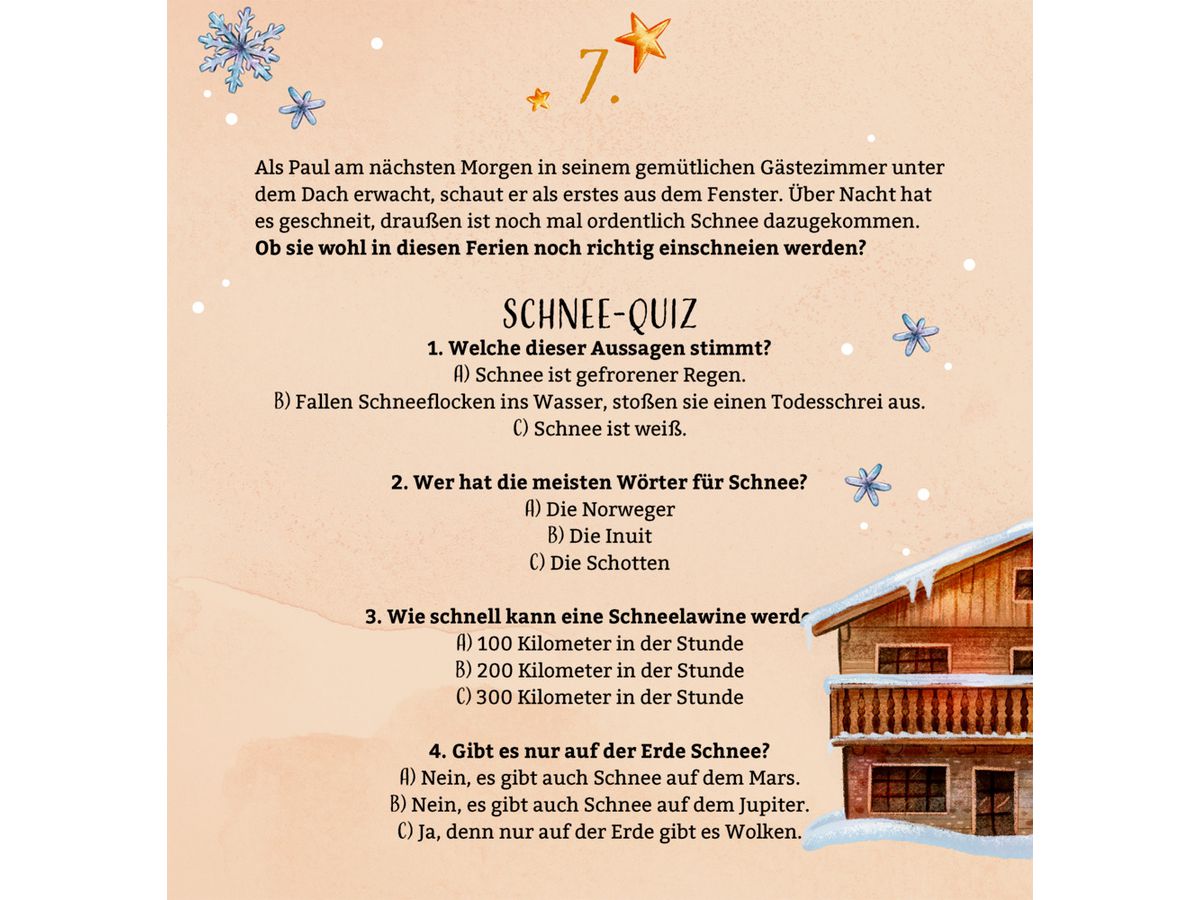 COPPENRATH Zettel Adventskalender 95262 Aufregende Winterferien in de (4050003952628)