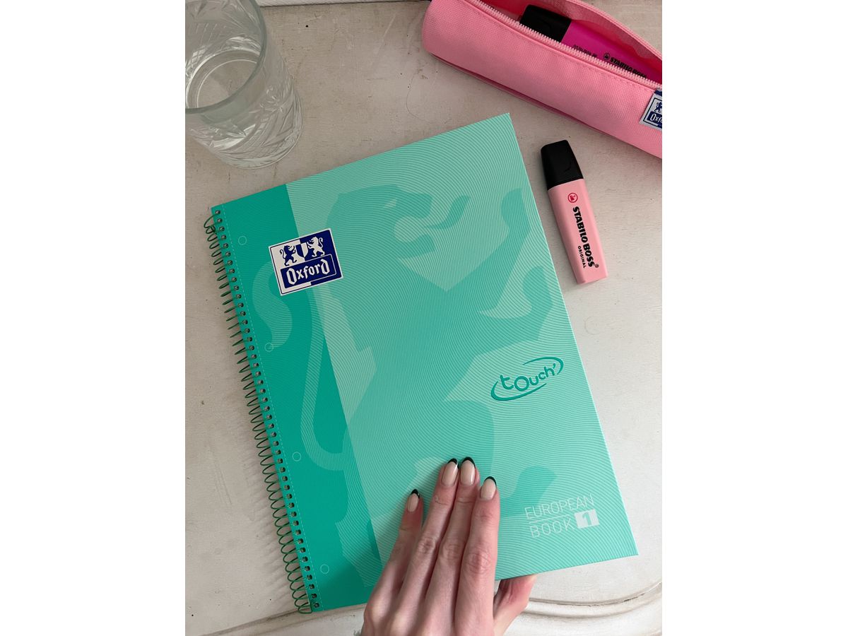 OXFORD Spiralbuch kariert 5mm A4+ 400117274 pastellmint 80 Blatt (8412771028275)