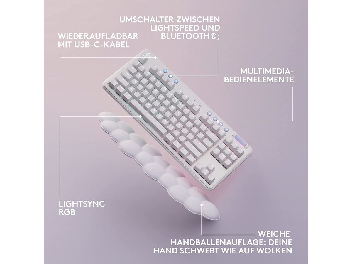 LOGITECH G715 Wless Gaming Keyboard 920-010460 OFF WHITE - CH (5099206098763)