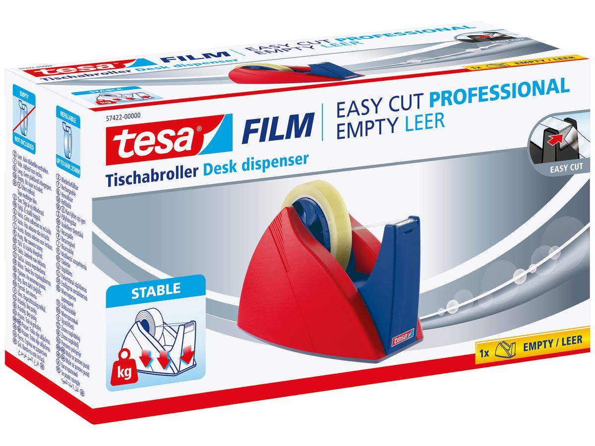 TESA Tischabroller EasyCut 66mx25mm 574220000 rot/blau (4042448361899)
