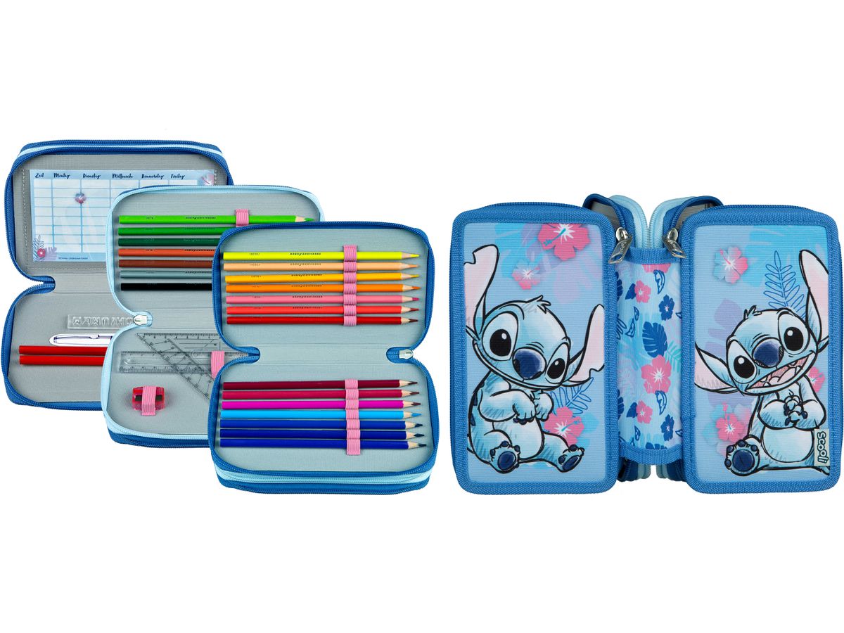 SCOOLI Étui Tripledecker STLP0421 Lilo & Stitch (4043946319634)