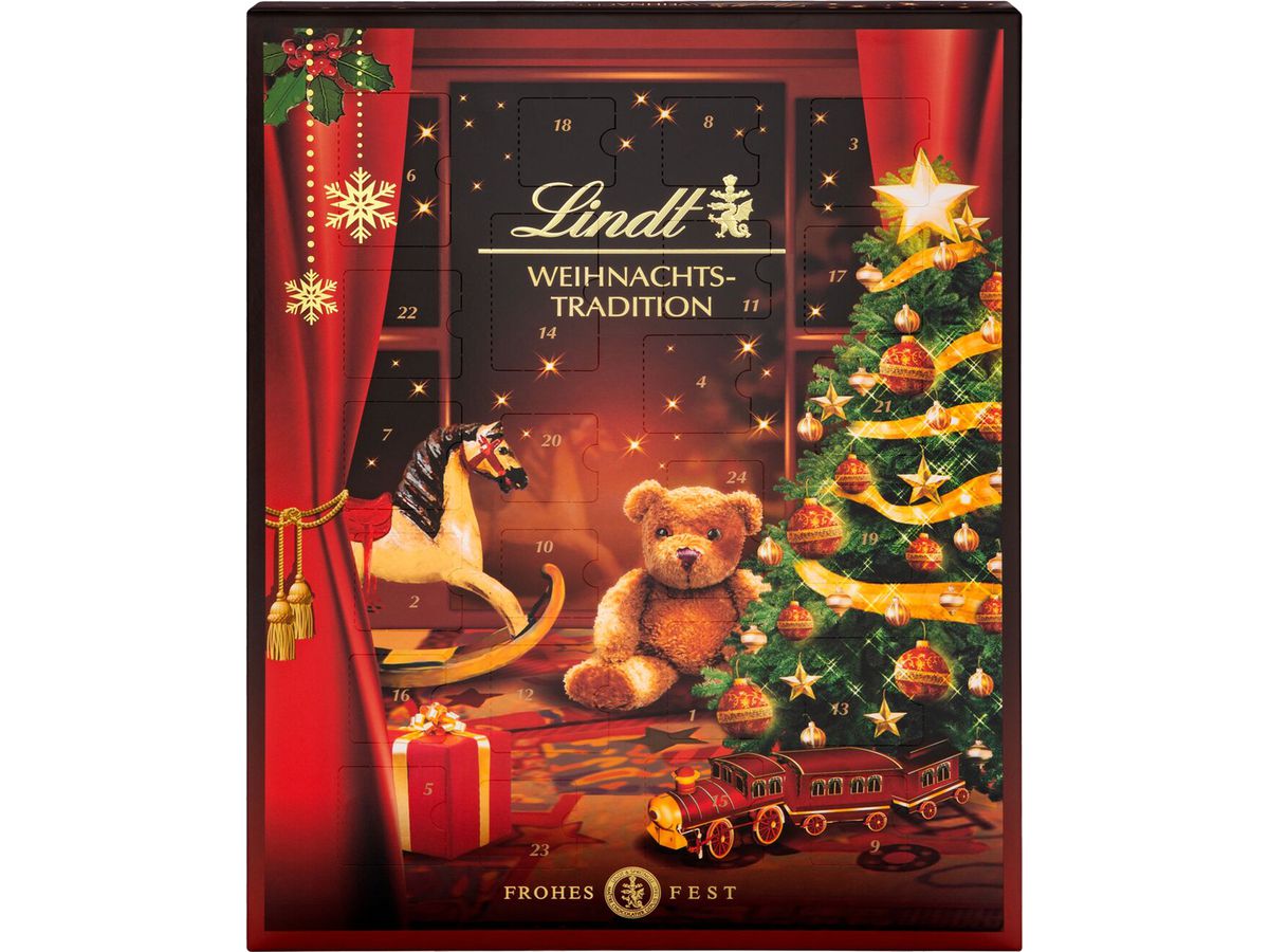 LINDT Adventskalender 676383 Weihnachtstradition 253g (4000539733383)