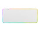 DELTACO RGB Gaming Mousepad GAM-079-W XL Wide, White (7333048047380)