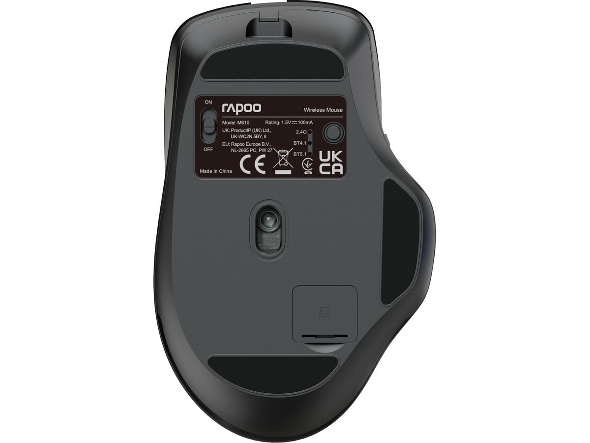 RAPOO M610 Rech. Wirel. Mouse 13050 Multi-Mode, Black (6940056130501)