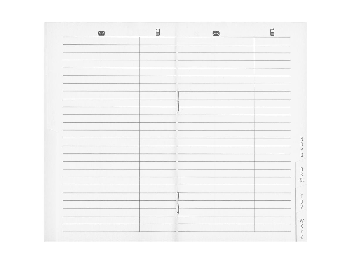 BIELLA Paris Adressregister 85340800U weiss liniert 7.5x12.6cm (7611365263110)