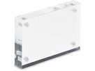 DEFLECTO Magnet. Acrylblock 100x70mm MCHBC1130 transparent 2x15mm (5055425953672)