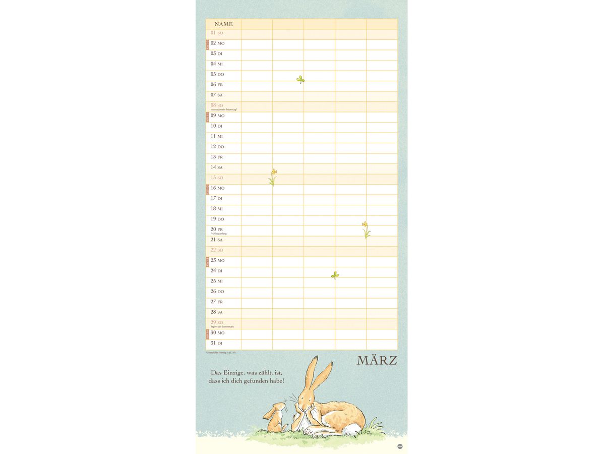 HEYE Calendrier familial 2026 22802+26 Weisst du eigentlich 21x45cm (9783756411290)
