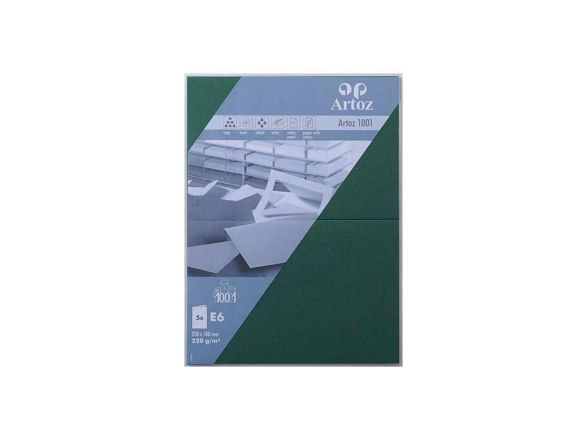 ARTOZ Cartoline 1001 E6 107372263 220g, racing green 5 fogli (7612450290653)