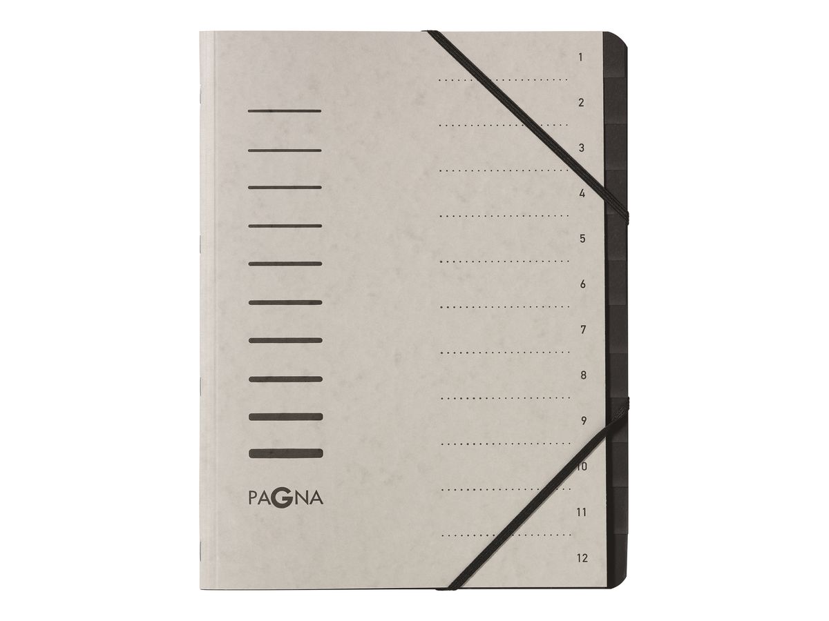 PAGNA Fächermappe Office A4 40059-21 hellgrau 1-12 (4013951014343)