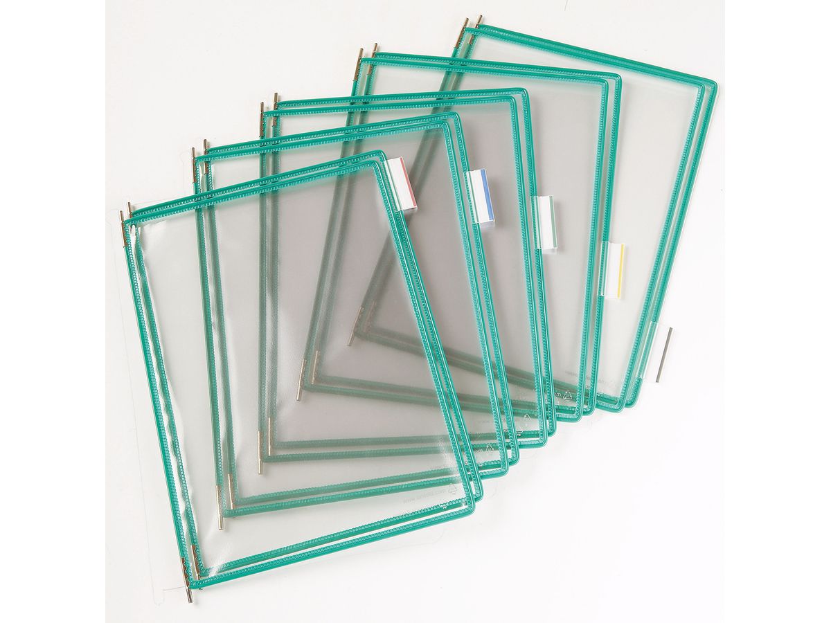 TARIFOLD T-Display Drehtasche A4 114005 PVC inkl. 5 Tabs grün 10 Stk. (3377991140051)