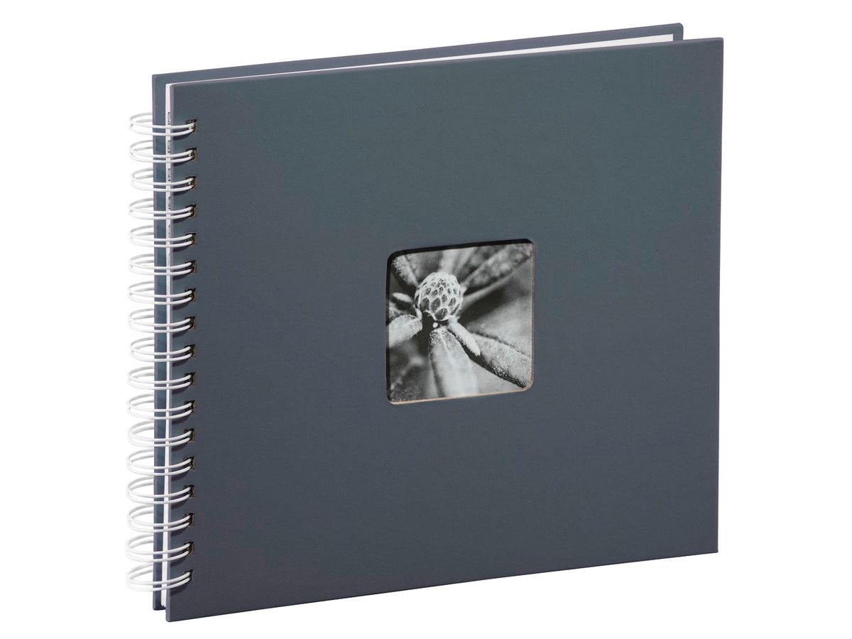 HAMA Spiralalbum Fine Art 28x24cm 2112 grau 25 Blatt, weiss (4007249021120)