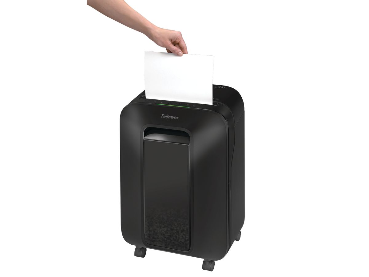 FELLOWES Aktenvernichter Powershred 5103901 LX201, schwarz, P-5, 22lt (0043859755608)