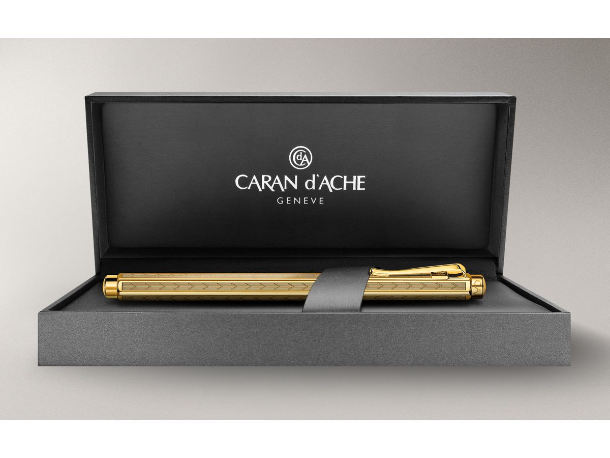 CARAN D'ACHE Penna sfera 898.208 oro Ecridor Chevron (7610186712081)