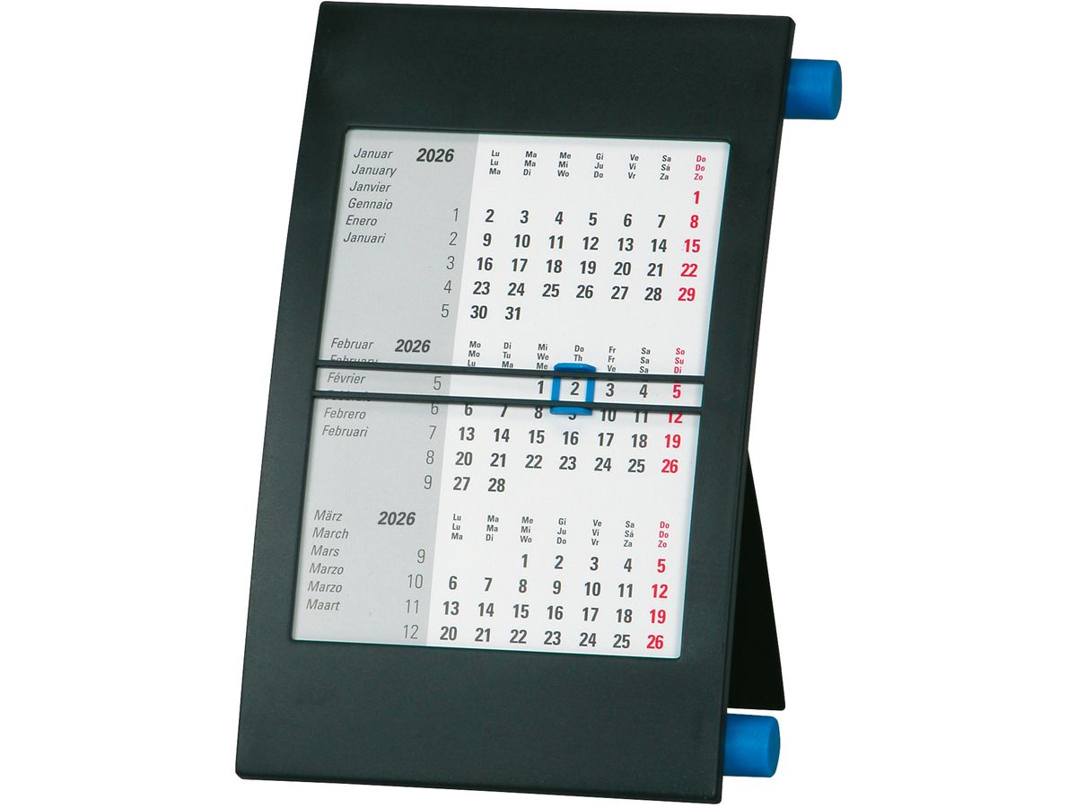 BIELLA Pultkalender Desktop 2026 883501020026U 3M/1S Frame transp. ML 18x11cm (7611365527571)
