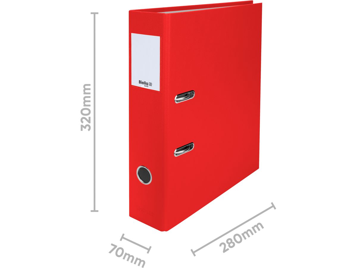 BIELLA Raccoglitore Plasticolor 7cm 10740745U rosso A4 (7611365201075)