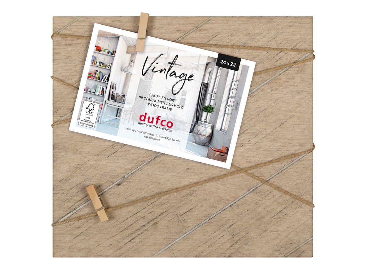 DUFCO Holz-Bilderrahmen Vintage 1810.10005 24x22cm pastellrosa (7612176083195)