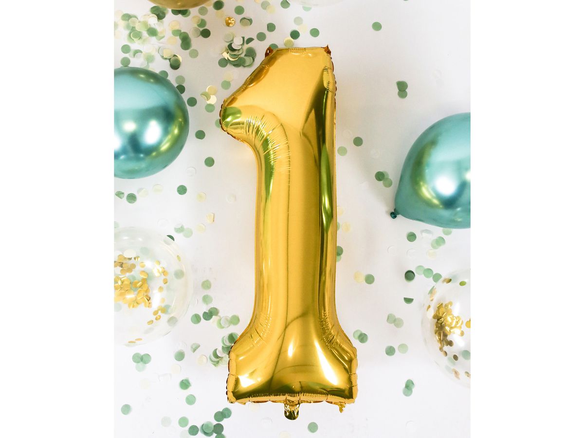 I AM CREATIVE Palloncini in foil no. 1 85cm 1000-1044 oro (7611983246687)