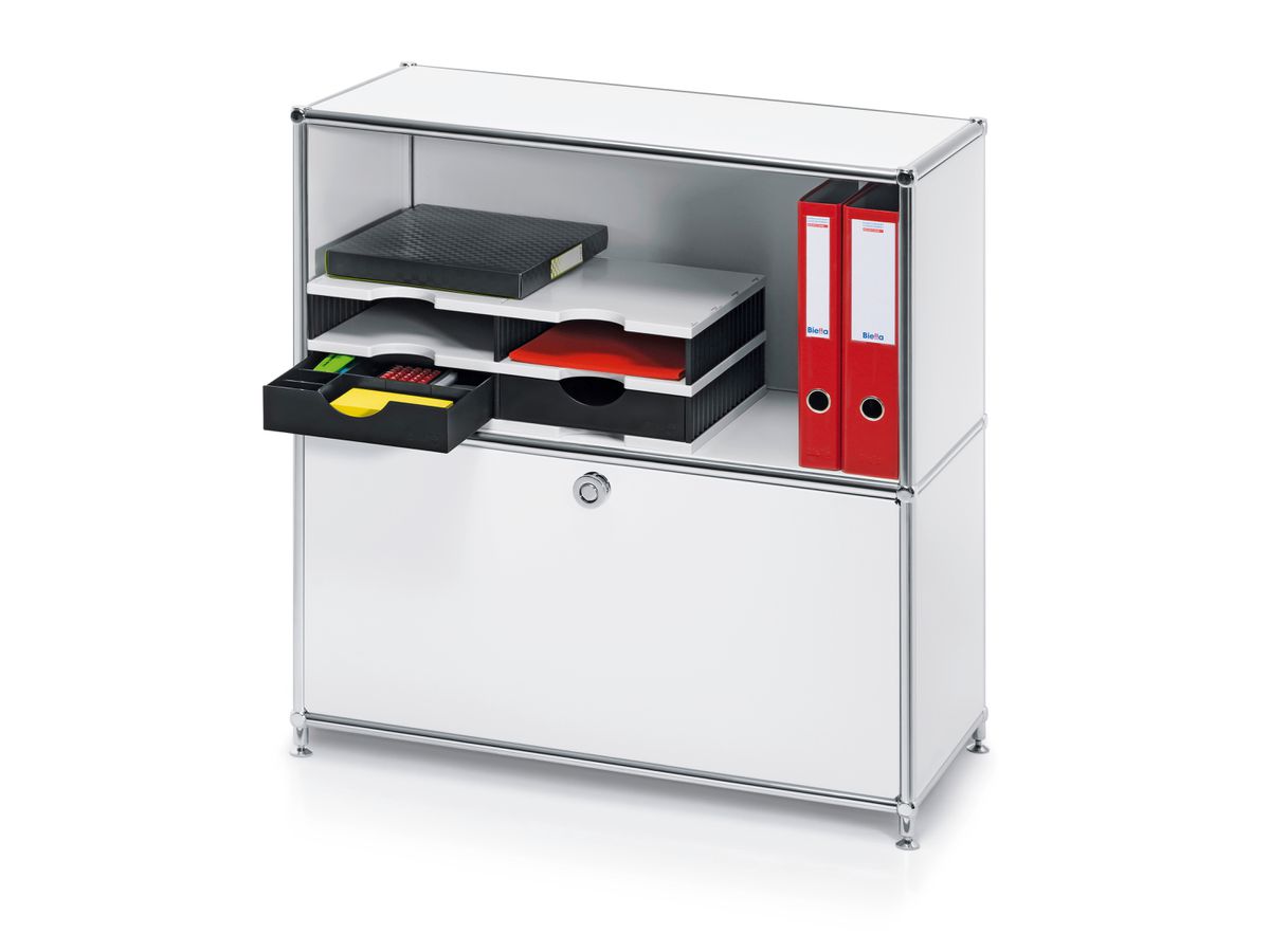 STYRO Ablagesystem styrodoc duo 268-0202.989 grau/schwarz 2 F./2 Schubl. (7612176081368)