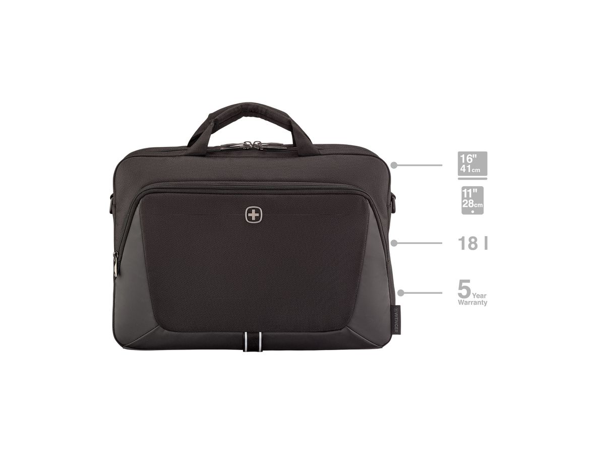WENGER Laptop Briefcase 16inch 653300 XE Brief Black (7611160272805)