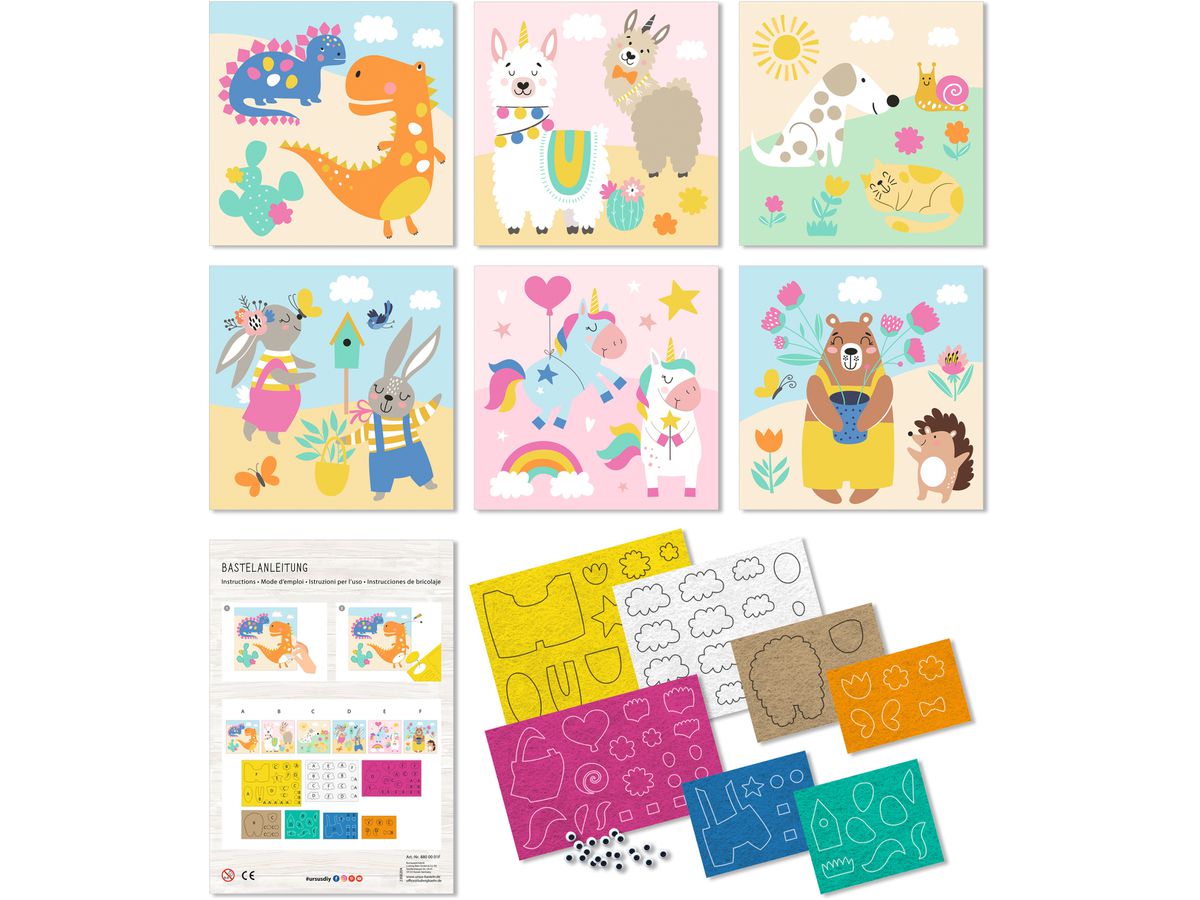 URSUS Bastelfilz Set 8800001F Happy Friends (4008525253051)